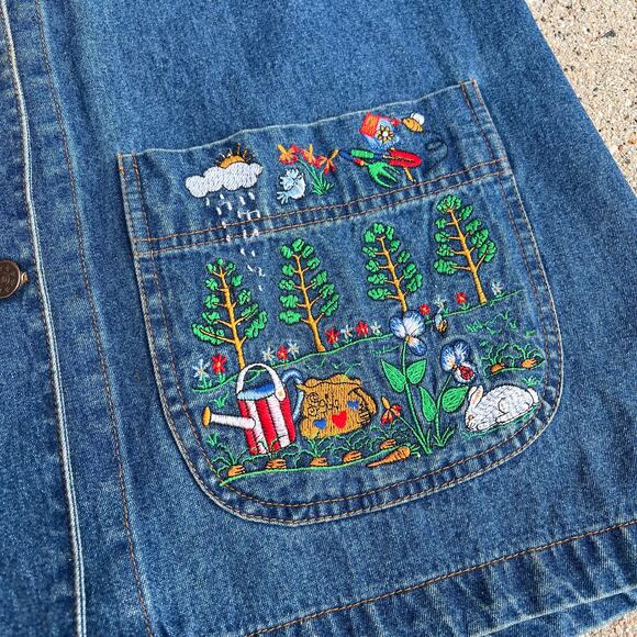 Casey Coleman 4 Seasons Denim 100% Cotton Shacket Chore Jacket Sz M/L - Picture 8 of 9